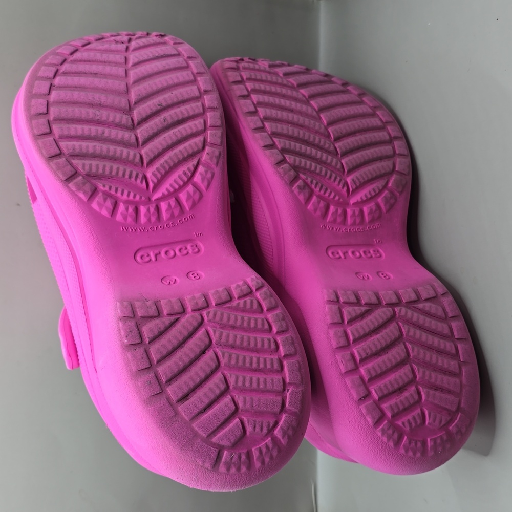 Crocs Classic Bae Platform Clogs Women's Sz 8 Pink Shoes Iconic Comfort Sandals - Picture 11 of 12